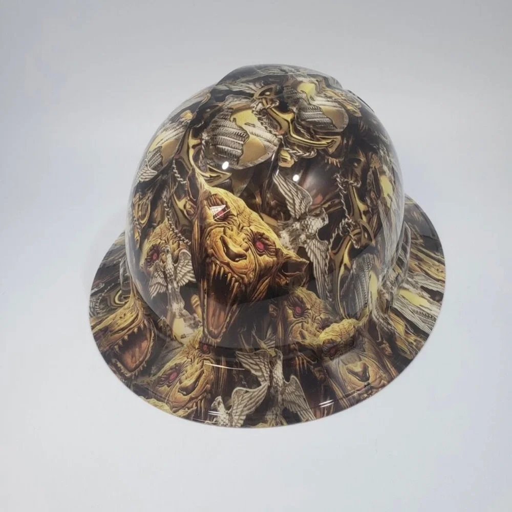 Custom hydrographic hard hat “Devil Dog Marine” - Picture 1 of 2